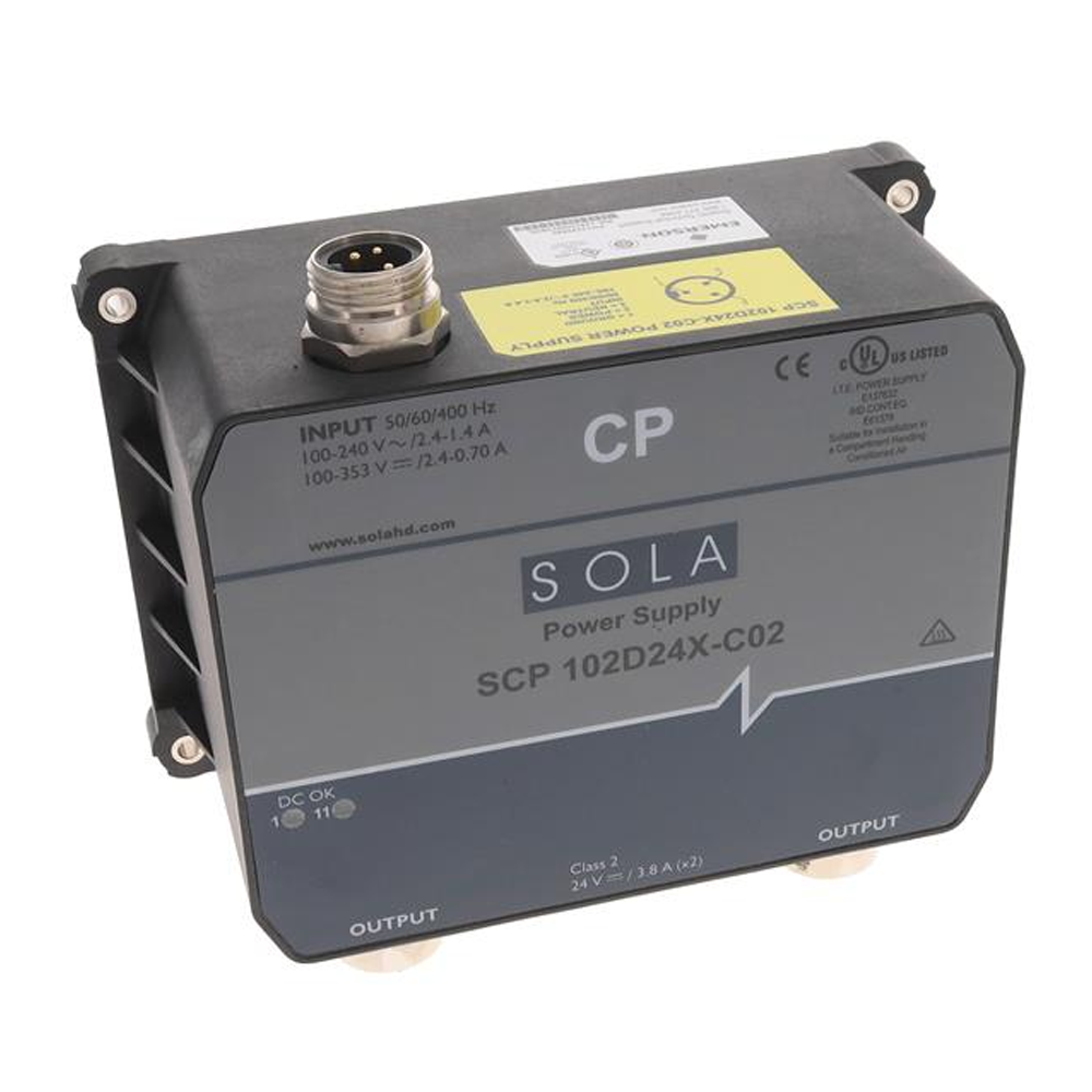 SCP102D24XC02 SOLAHD IP67 SCP-X AC-DC EXTREME ENVIRONMENT DUAL OUTPUT POWER SUPPLY 100W, 24V OUT(SCP 102D24X-C02)